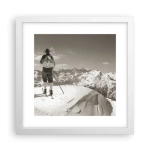 Affiche dans un cadre blanc - Poster - Toutes les mêmes ces montagnes - 30x30 cm