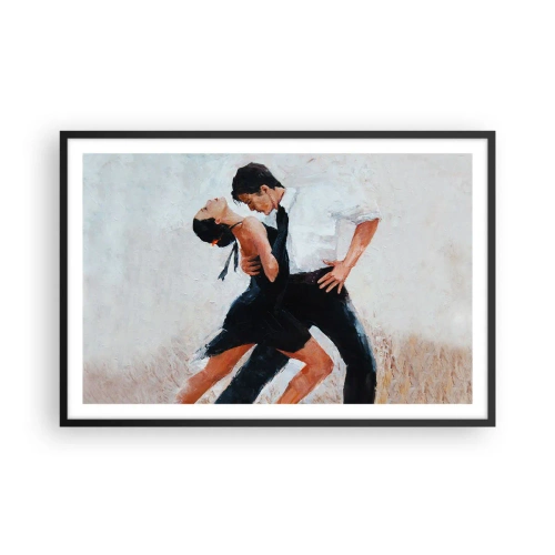 Affiche dans un cadre noir - Poster - Tango de mes rêves et pensées - 91x61 cm