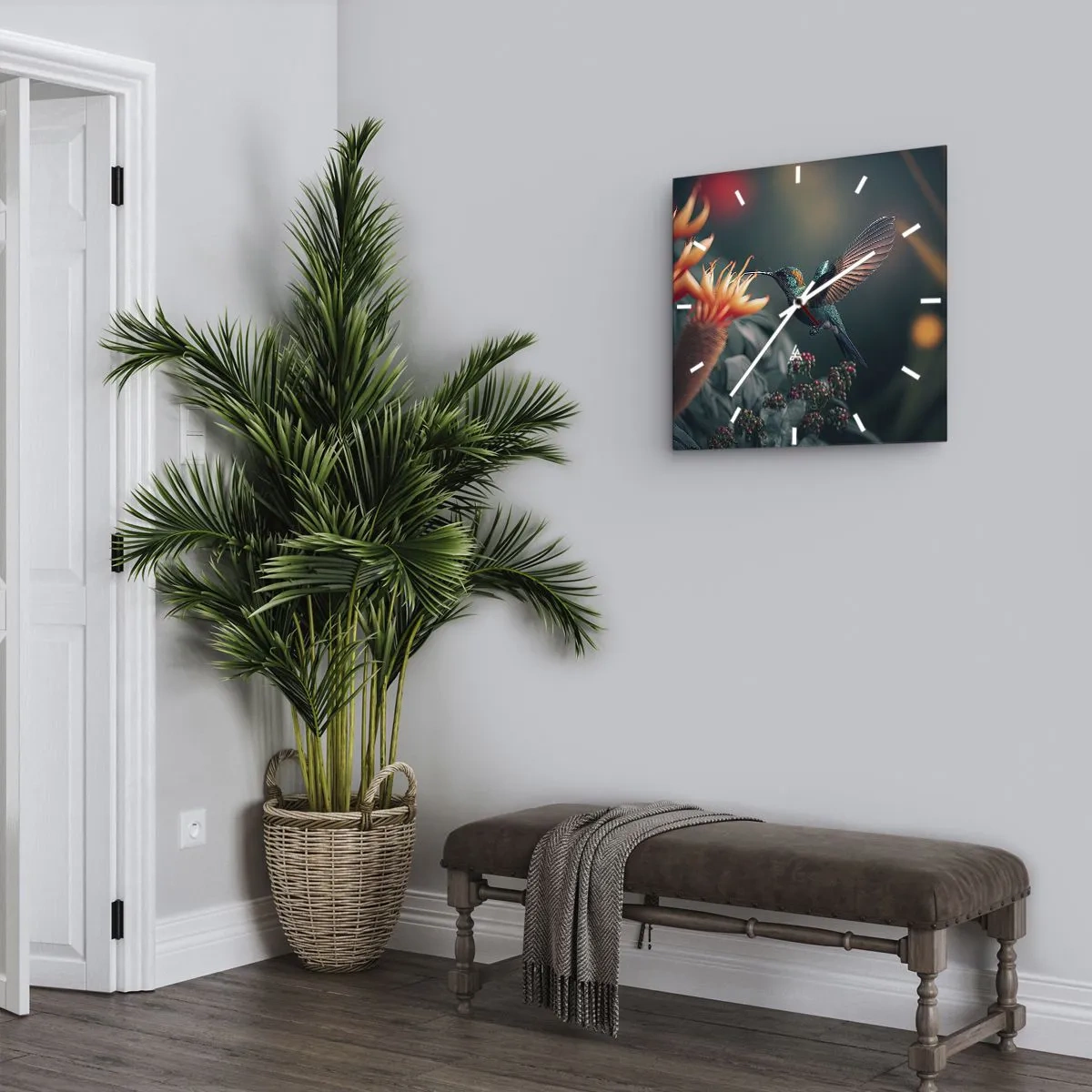 Horloge murale - Pendule murale - une vie vraiment colorée - 40x40 cm