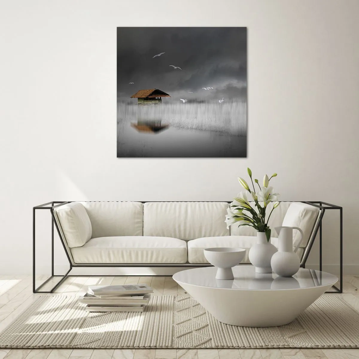 Impression sur verre - Image sur verre - A l'abri de la pluie - 70x70 cm