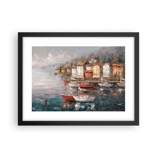 Affiche dans un cadre noir - Poster - Havre romantique - 40x30 cm