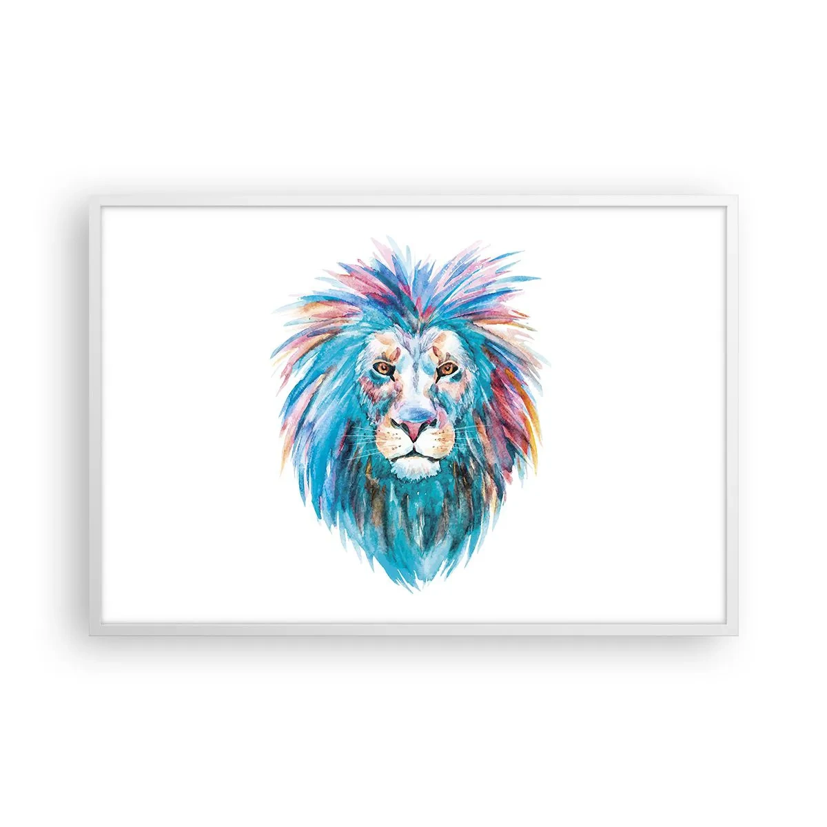 Affiche dans un cadre blanc - Poster - Aura électrique - 91x61 cm