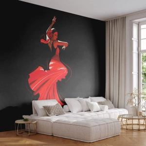 Papier Peint Autocollant Deluxe Sticker - L'esprit fougueux du flamenco - Danseur, Flamenco, Danse - 200x140 cm