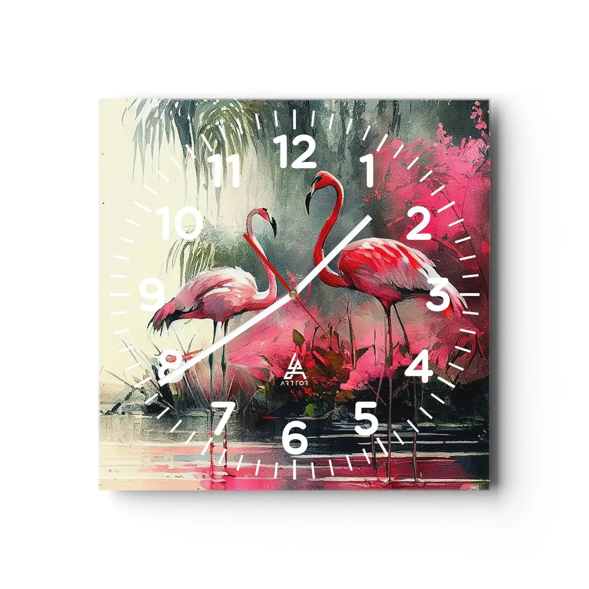 Horloge murale - Pendule murale - Une leçon de grâce naturelle - 30x30 cm