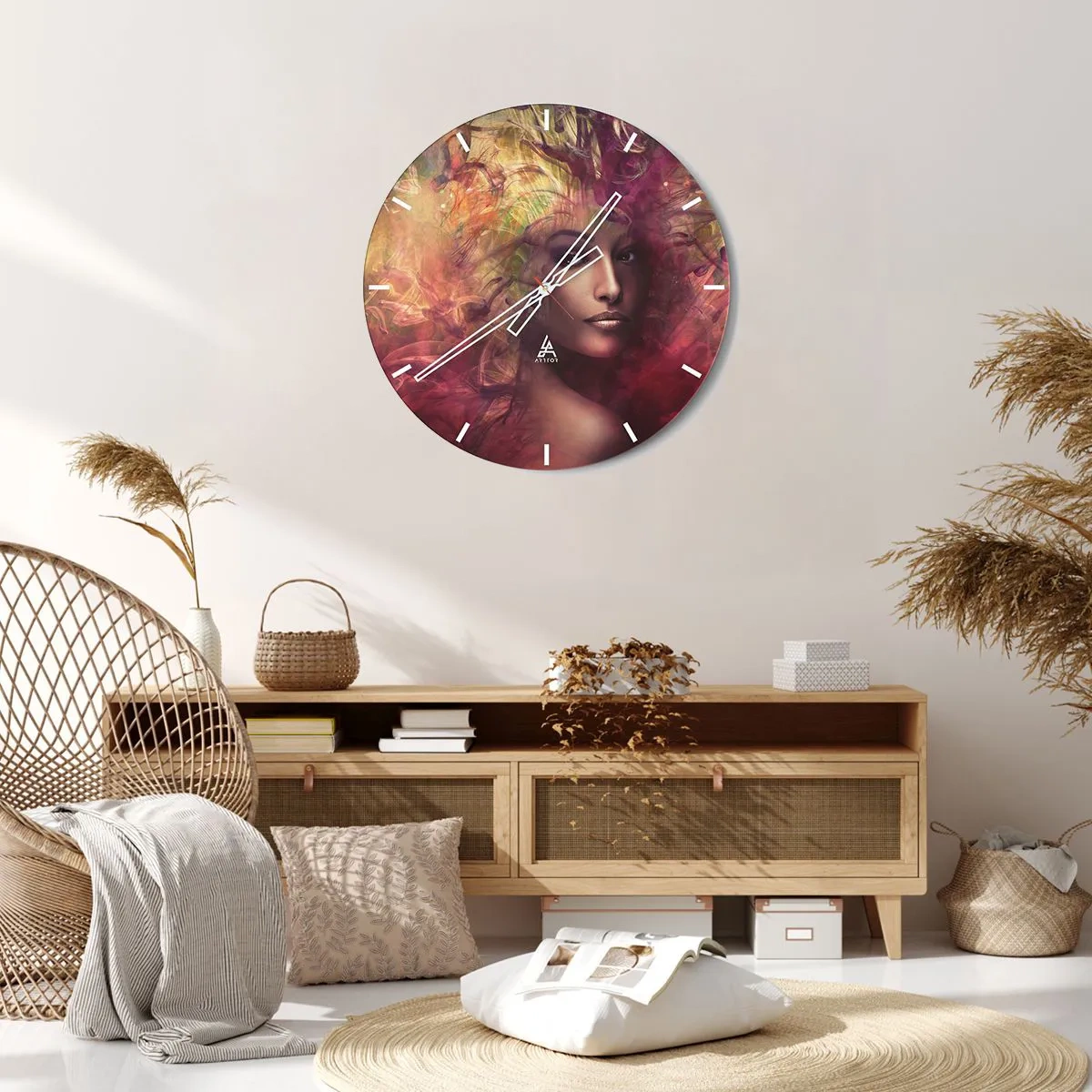 Horloge murale - Pendule murale - Je suis ici! - 40x40 cm