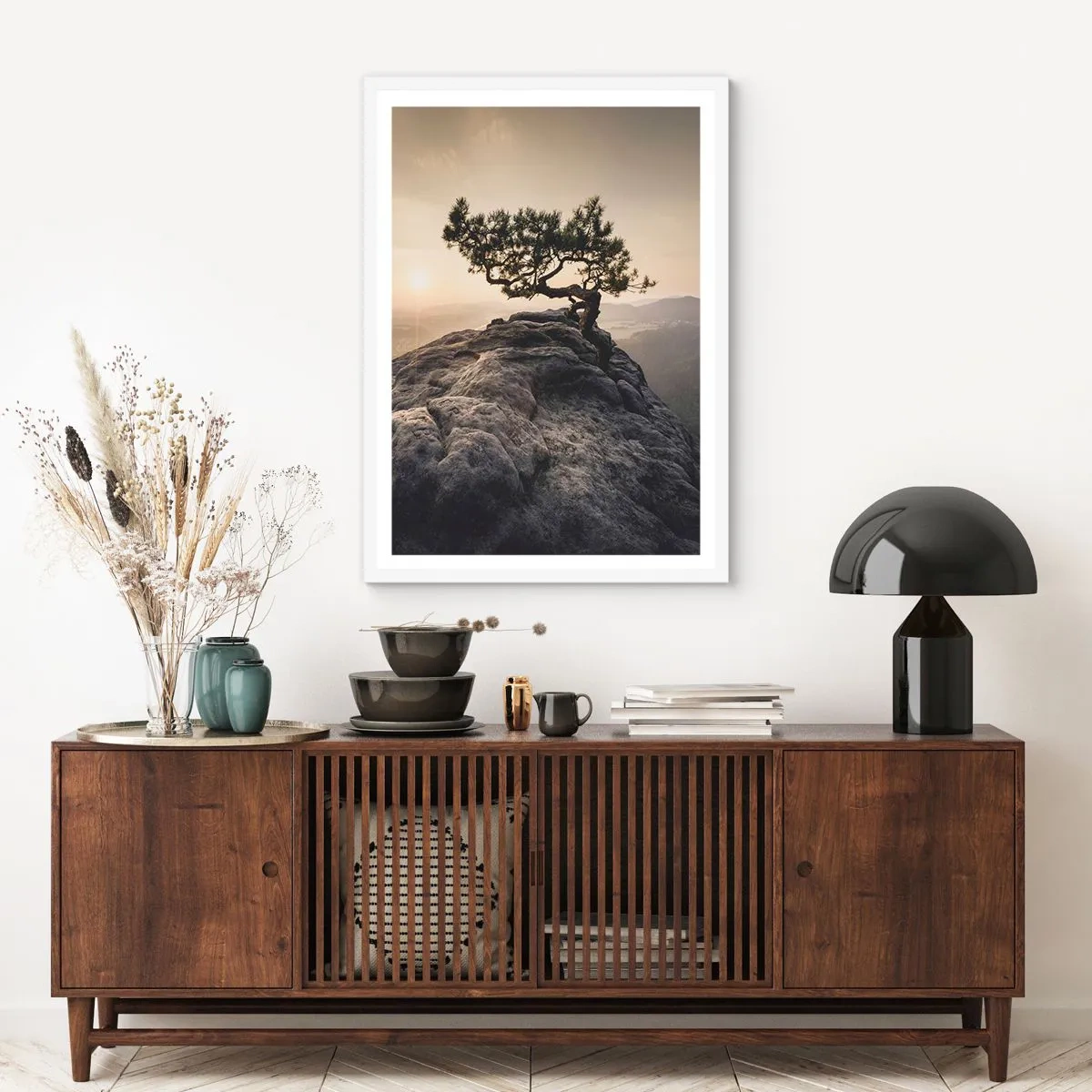 Affiche dans un cadre blanc - Poster - La vie gagne toujours - 70x100 cm