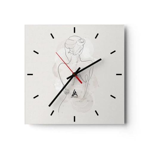 Horloge murale - Pendule murale - Comme un instrument sensible - 40x40 cm