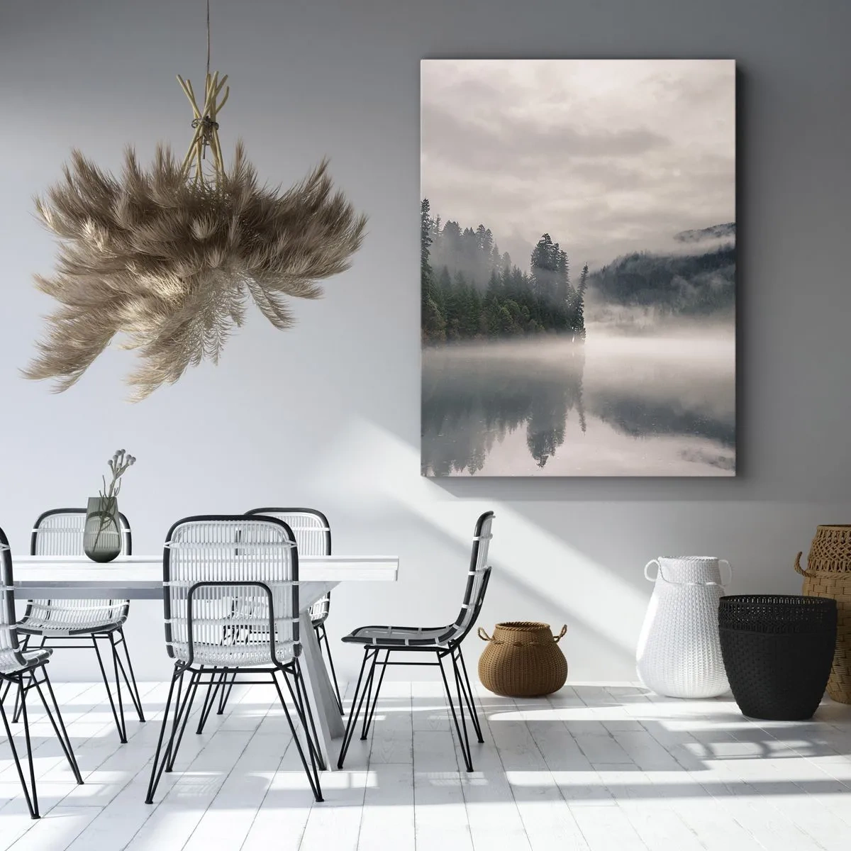 Impression sur toile - Image sur toile - Reflet dans le brouillard - 55x100 cm