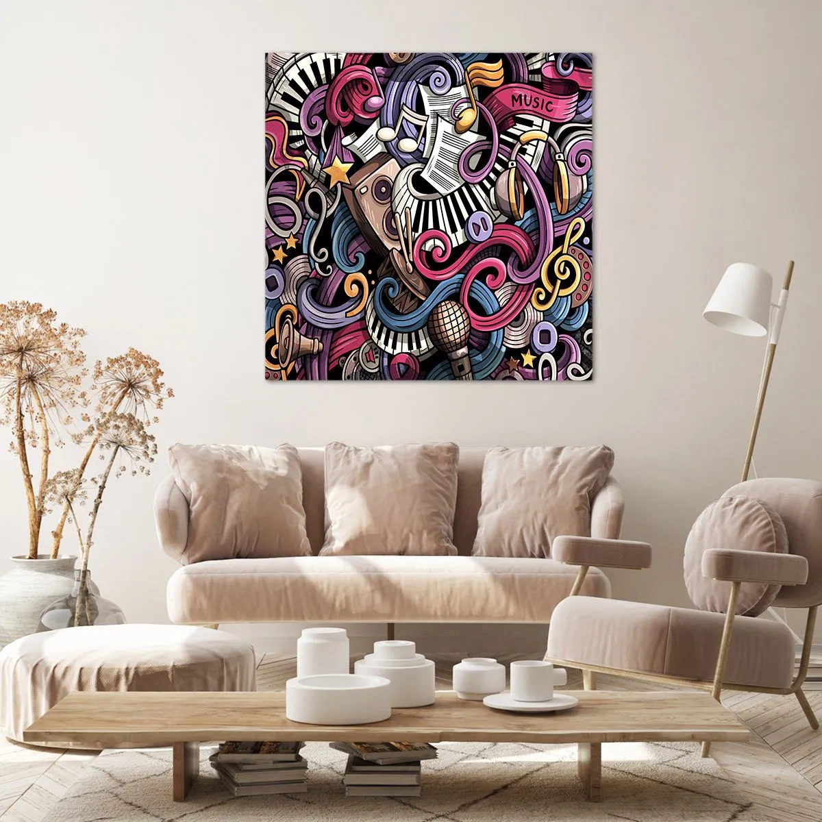 Impression sur toile - Image sur toile - Mélodie compliquée - 60x60 cm