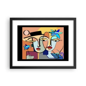 Affiche dans un cadre noir - Poster - Le Rendez-vous de Picasso - 40x30 cm