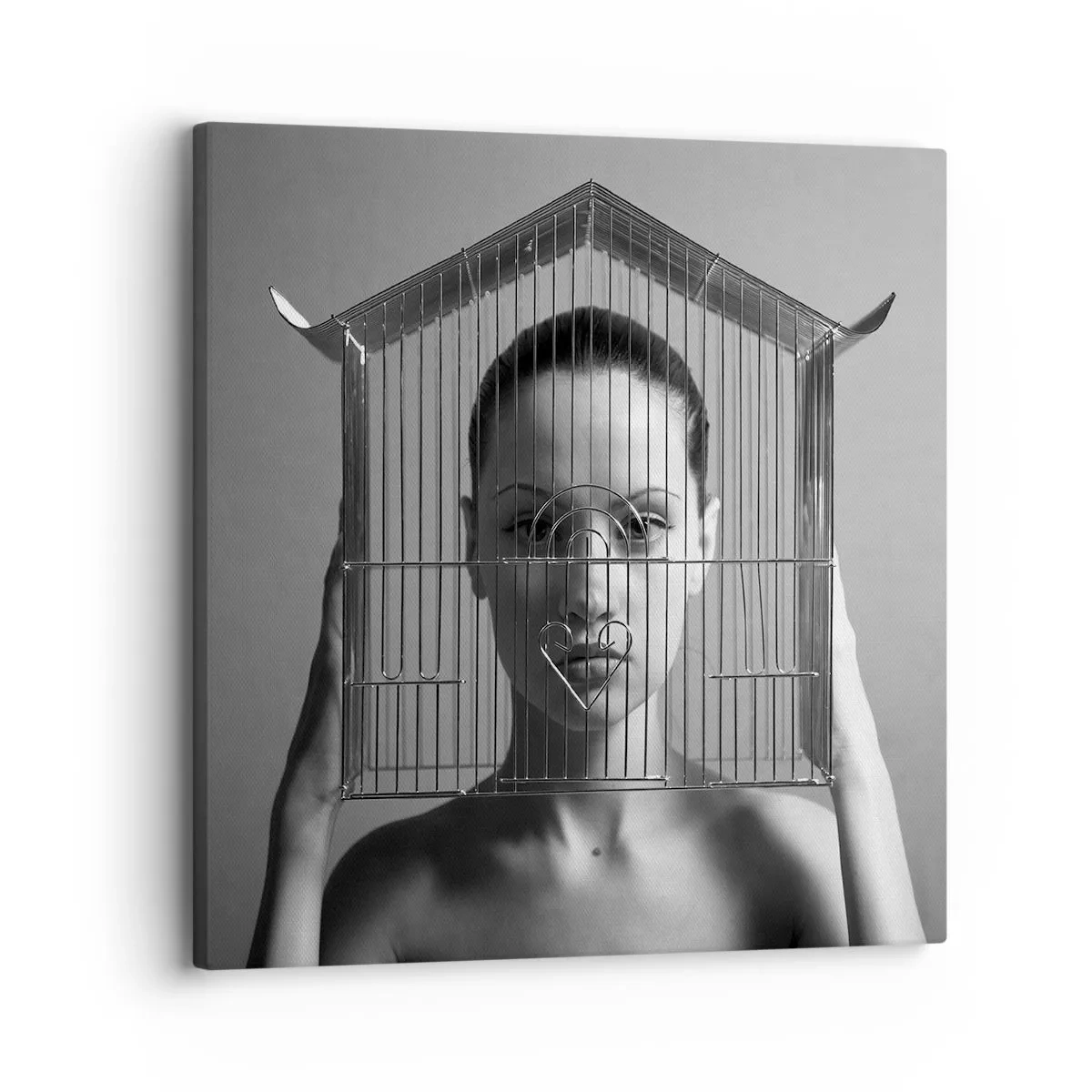 Impression sur toile - Image sur toile - Portrait un peu surréaliste - 30x30 cm