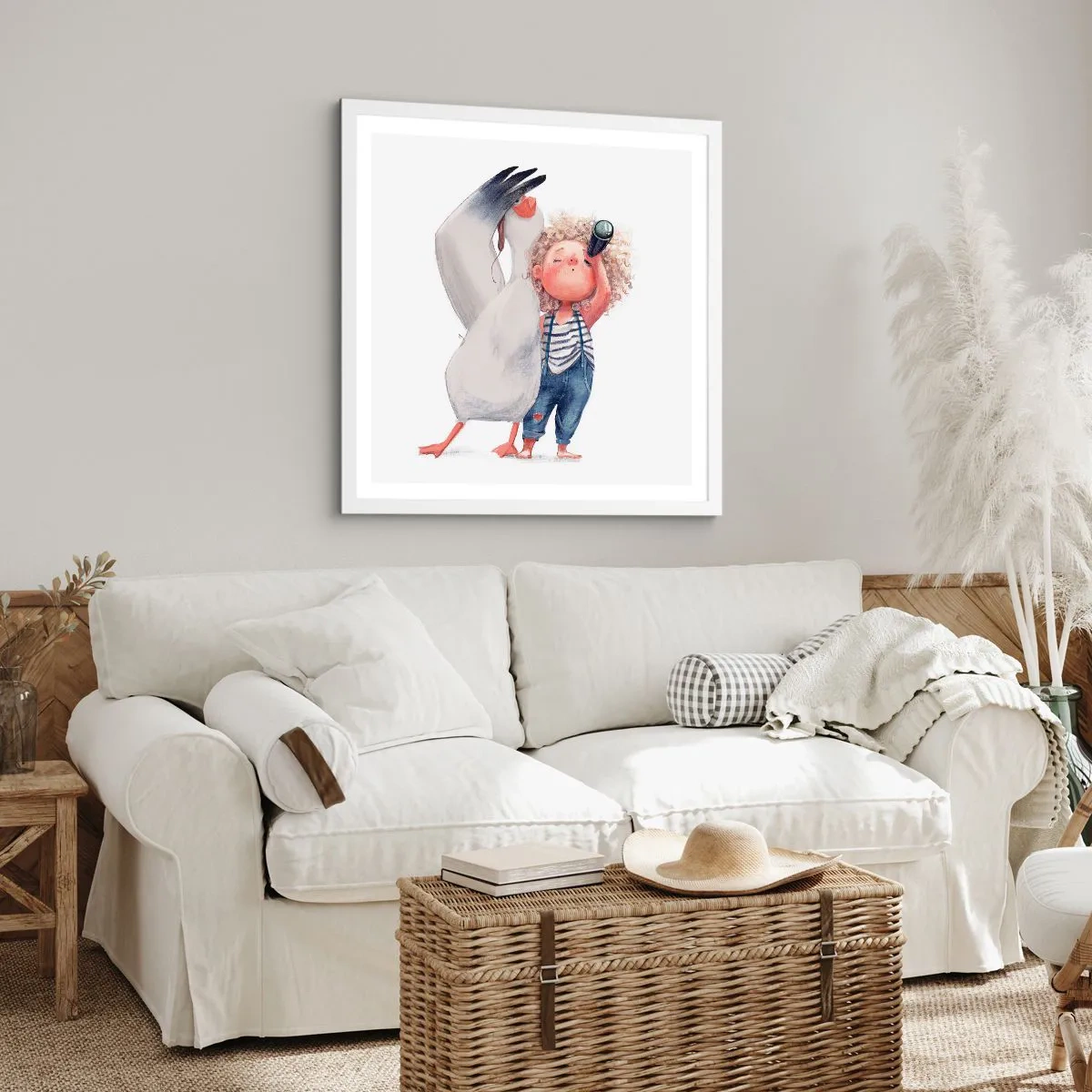 Affiche dans un cadre blanc - Poster - Plan de grand voyage - 50x50 cm