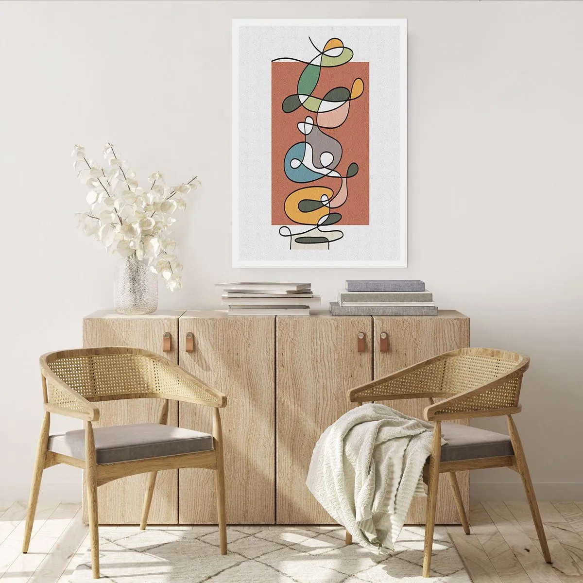 Affiche - Poster - Abstraction : danse colorée - 61x91 cm