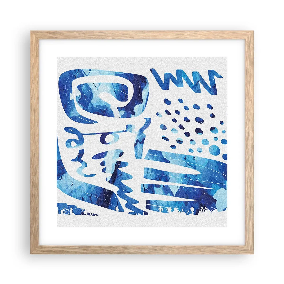 Affiche dans un chêne clair - Poster - Retour aux racines - 40x40 cm