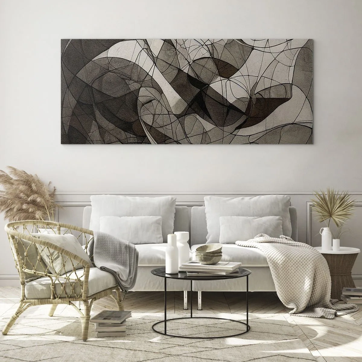 Impression sur verre - Image sur verre - Circulation des couleurs de la terre - 100x40 cm