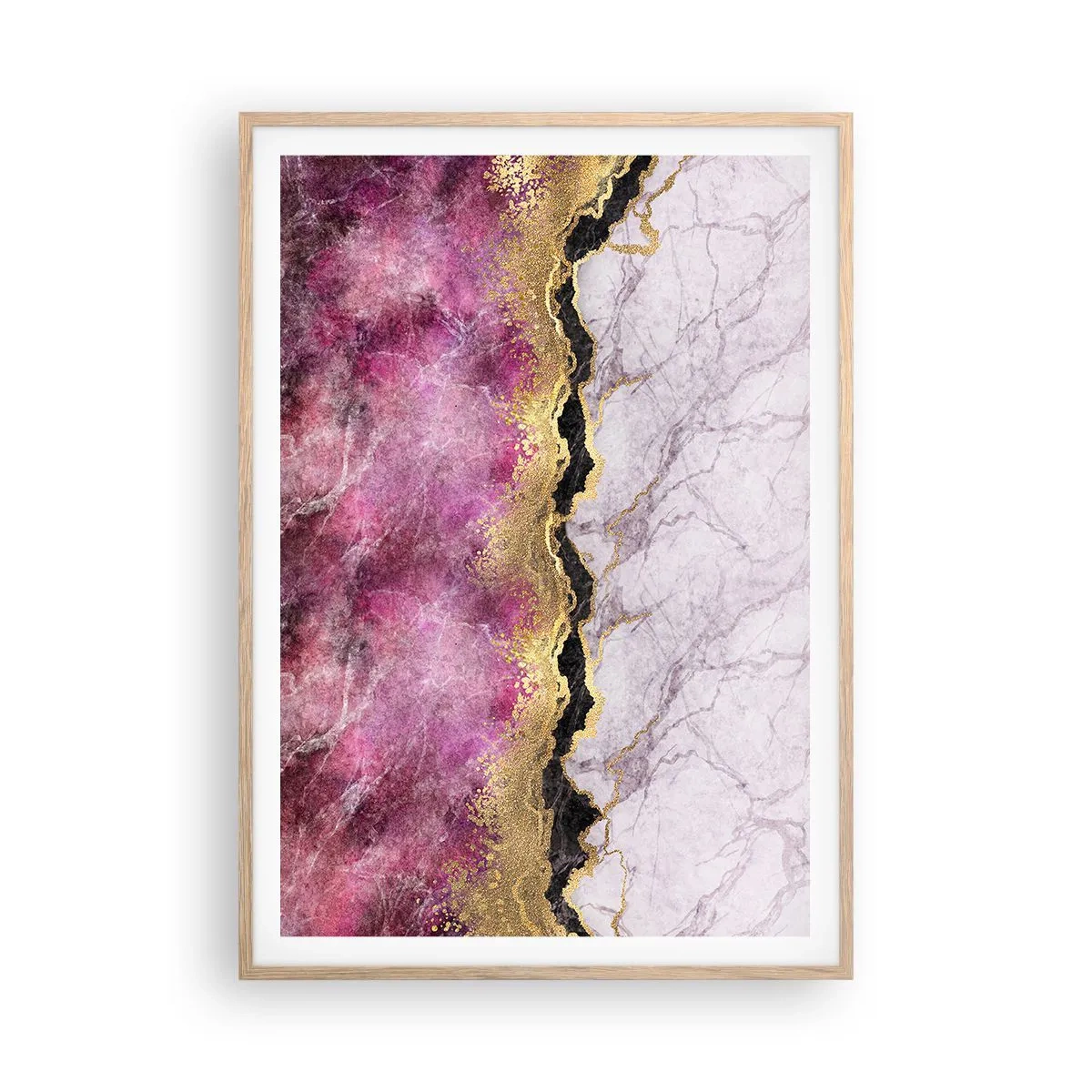 Affiche dans un chêne clair - Poster - À la frontière - 70x100 cm