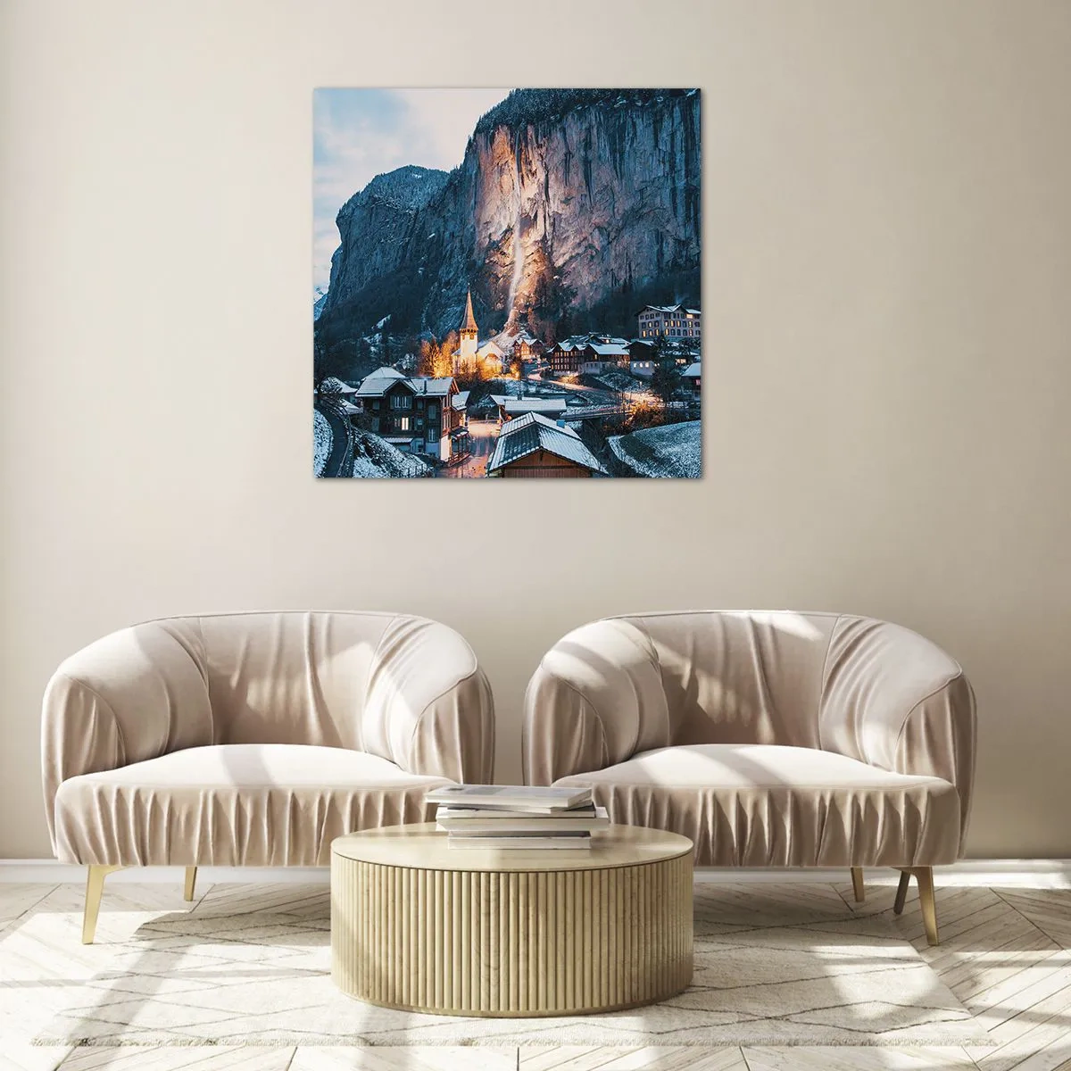 Impression sur verre - Image sur verre - Esprit brillant de l'hiver - 60x60 cm