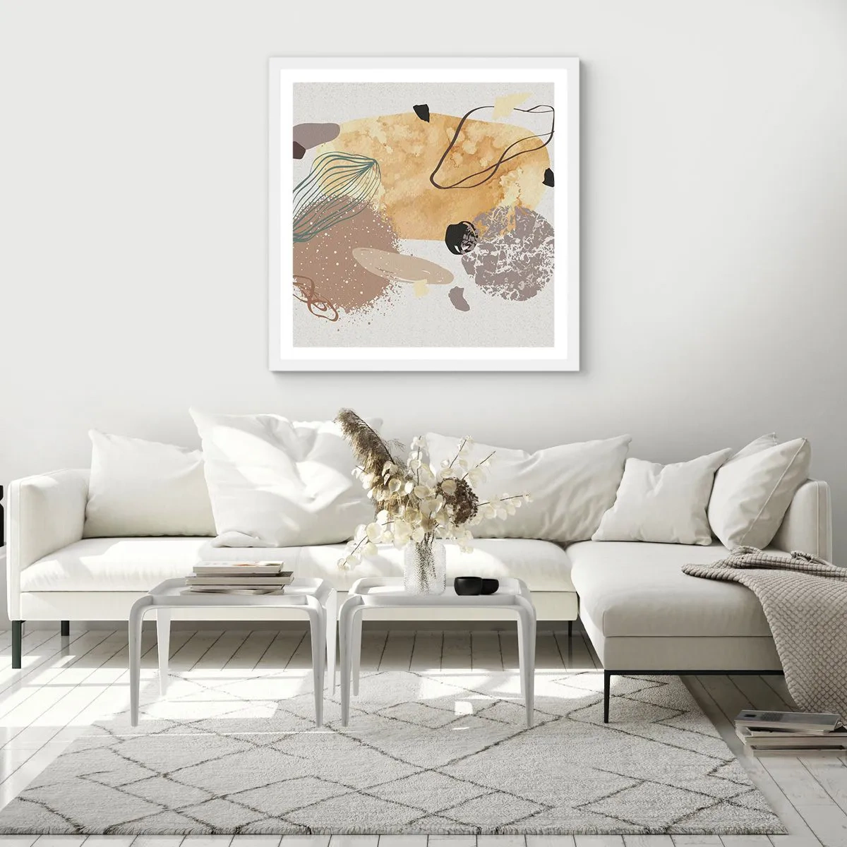 Affiche dans un cadre blanc - Poster - Plumcologie appliquée - 60x60 cm