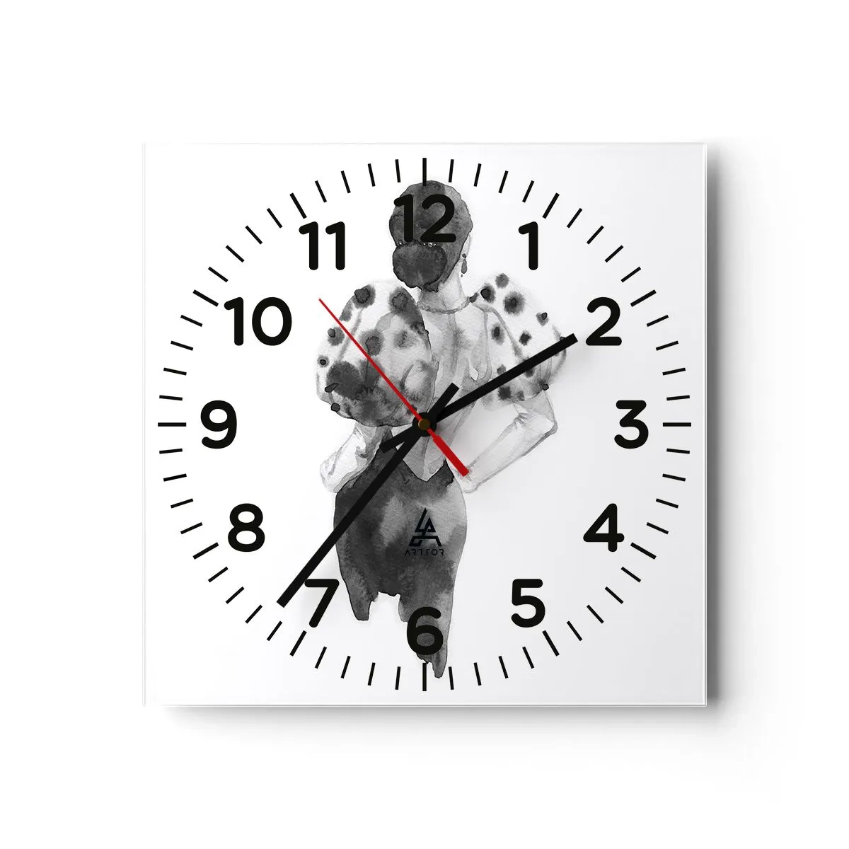 Horloge murale - Pendule murale - Elle est passée juste à côté - 40x40 cm