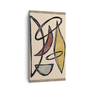 Impression sur toile - Image sur toile - Composition – arcs et ovales - 45x80 cm