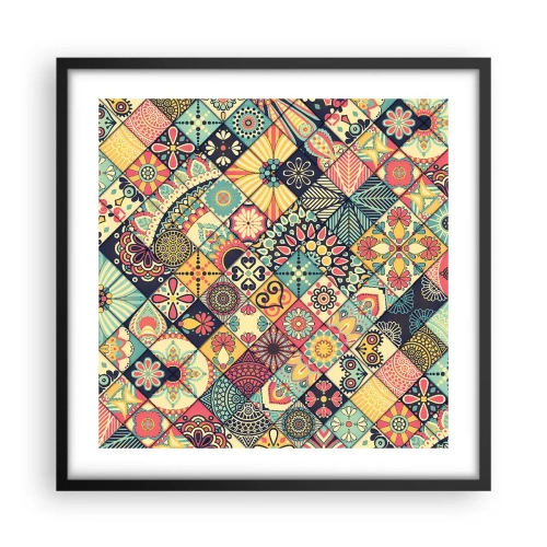 Affiche dans un cadre noir - Poster - Ambiance marocaine - 50x50 cm