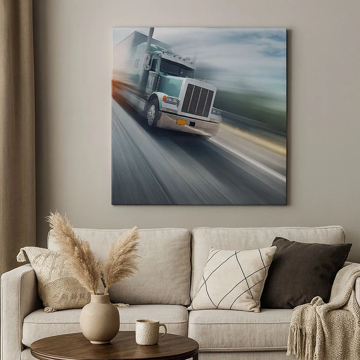 Impression sur toile - Image sur toile - Le géant américain est en fuite - 30x30 cm