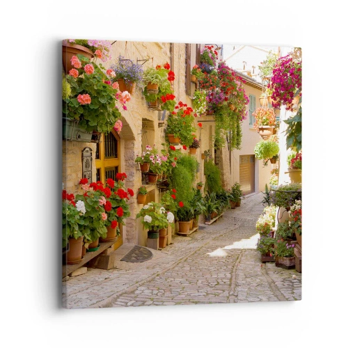 Impression sur toile - Image sur toile - Une inondation de fleurs - 40x40 cm