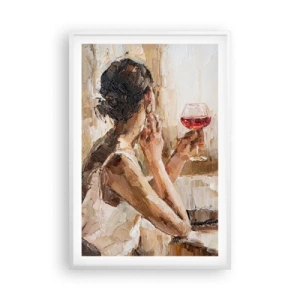 Affiche dans un cadre blanc - Poster - Le goût d'un bon moment - 61x91 cm