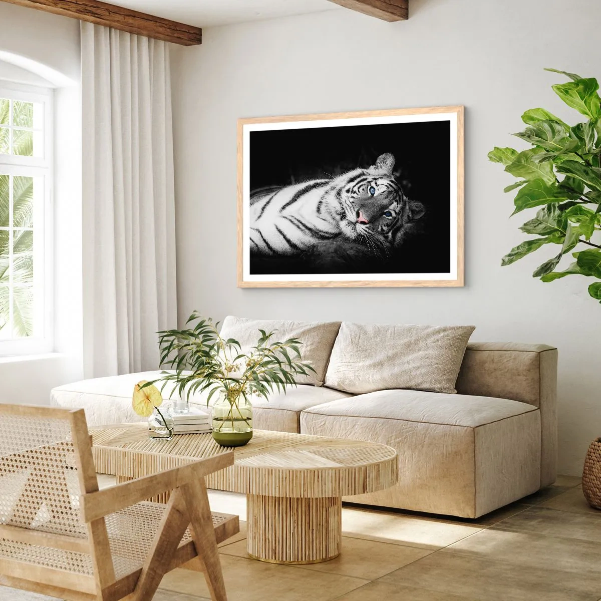 Affiche dans un chêne clair - Poster - Sauvagerie et paix - 50x40 cm