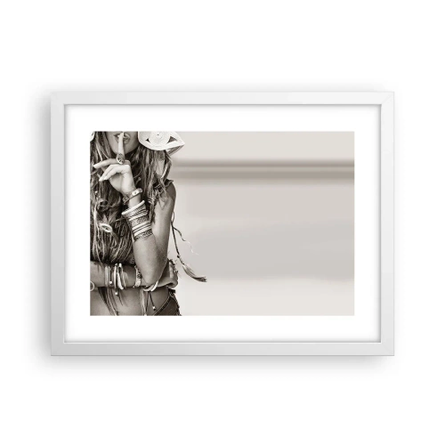 Affiche dans un cadre blanc - Poster - Comment va la fille - 40x30 cm