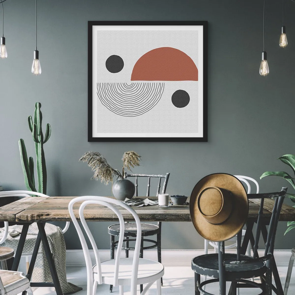 Affiche dans un cadre noir - Poster - Perfection de la roue - 40x40 cm
