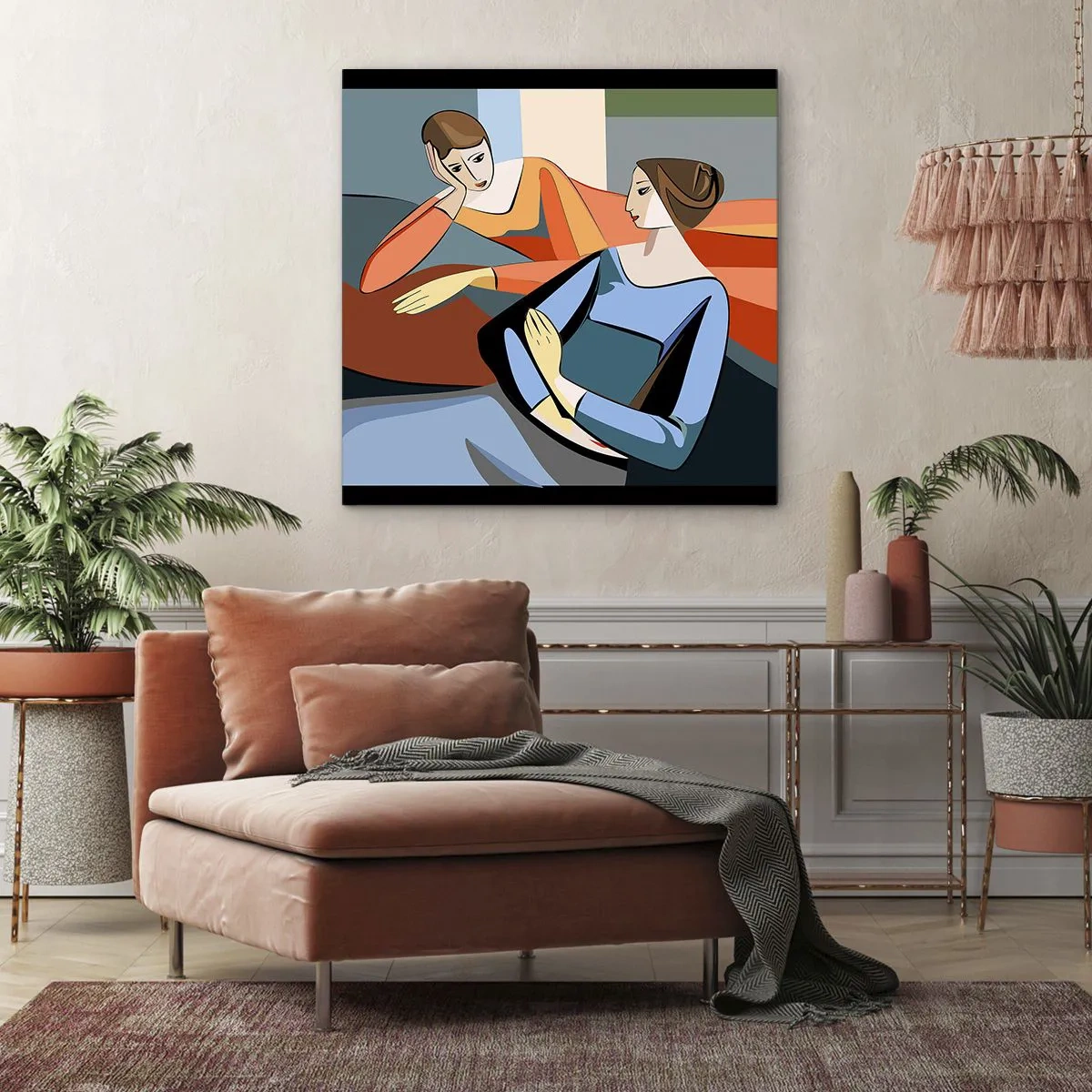 Impression sur toile - Image sur toile - Un moment de confiance - 50x50 cm