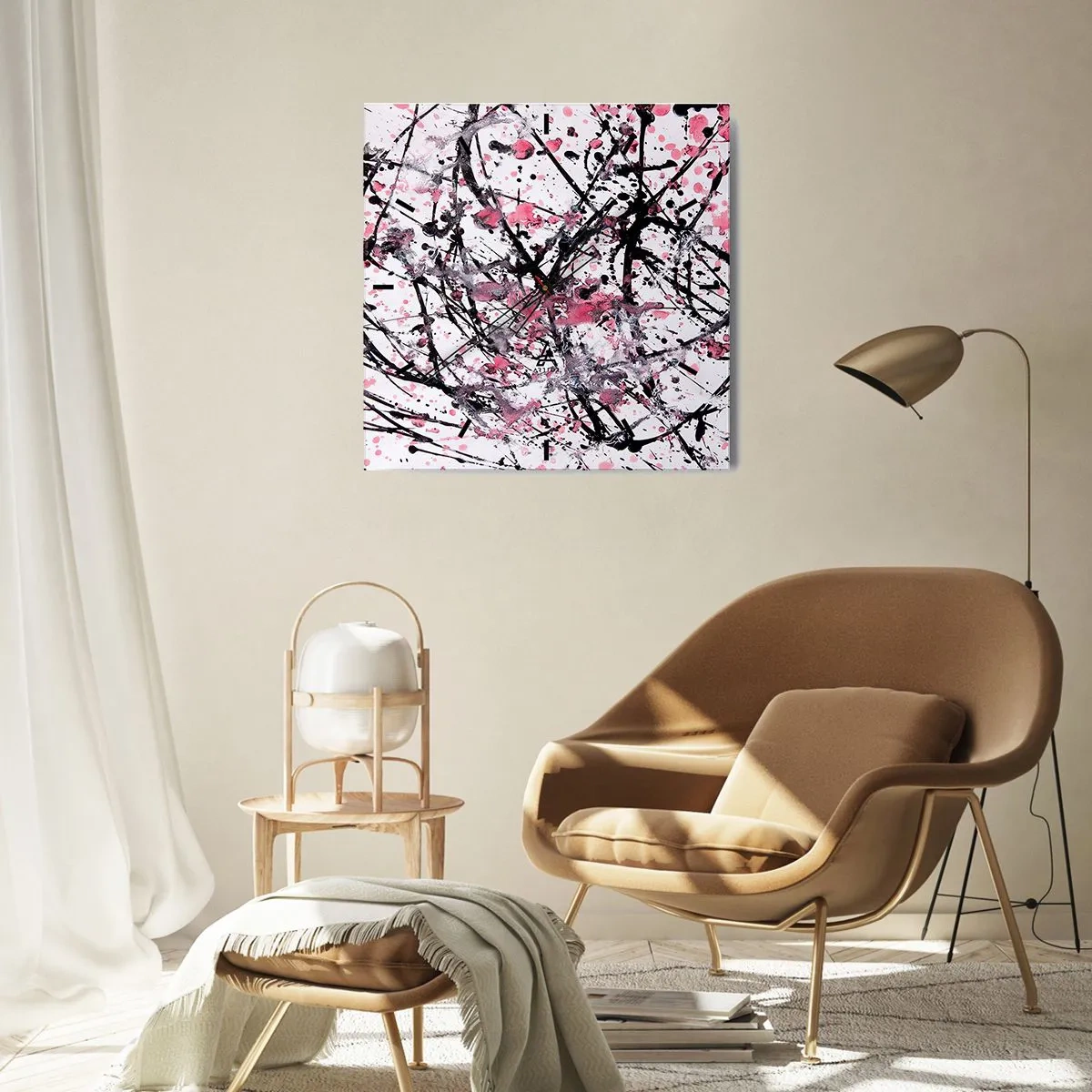 Horloge murale - Pendule murale - La nature éphémère de la vie - 40x40 cm