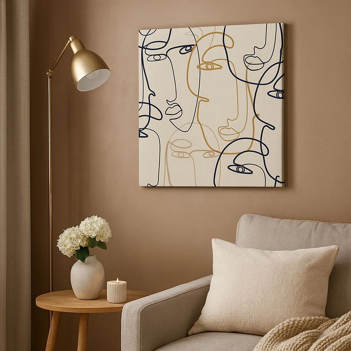 Impression sur toile - Image sur toile - Portrait multiplié - 30x30 cm