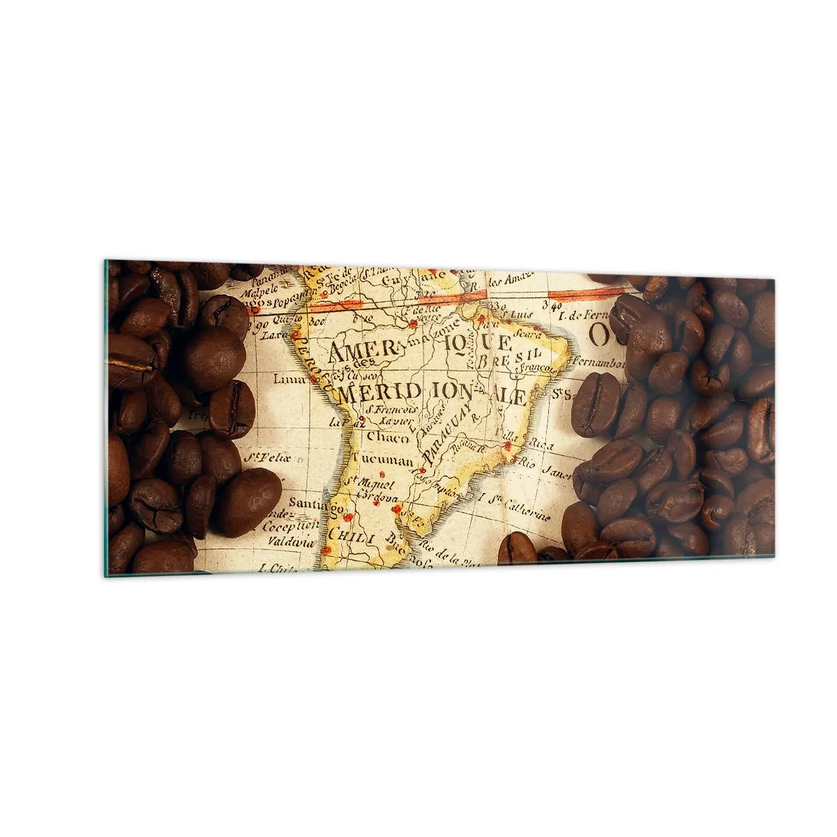 Impression sur verre - Image sur verre - D'où vient le meilleur café ? - 100x40 cm