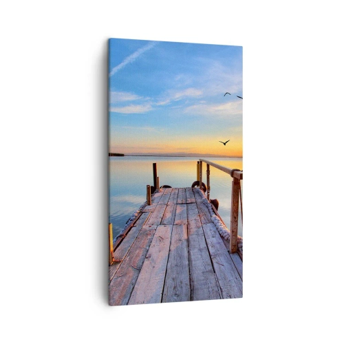 Impression sur toile - Image sur toile - Marcher droit vers le soleil - 45x80 cm