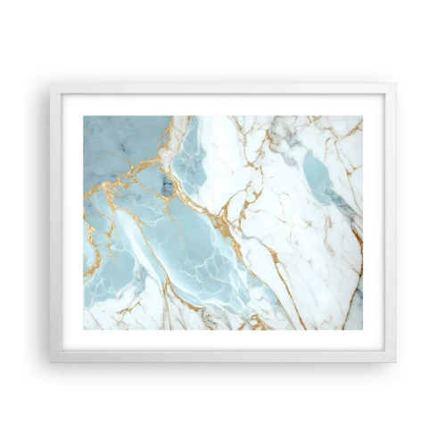 Affiche dans un cadre blanc - Poster - Richesse en pierre - 50x40 cm
