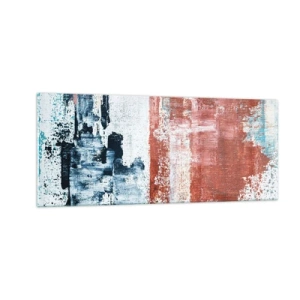 Impression sur verre - Image sur verre - Moitié-moitié abstrait - 100x40 cm