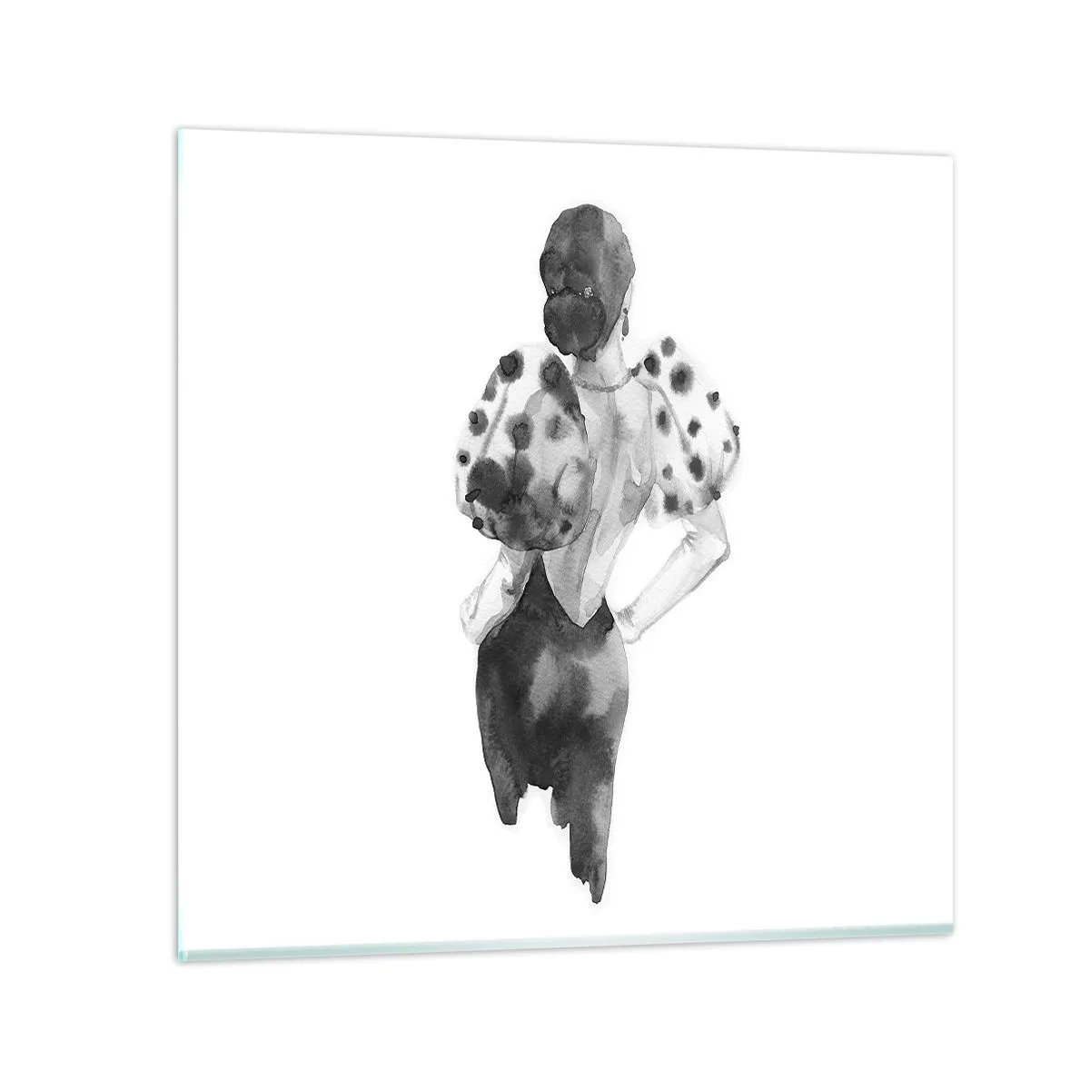 Impression sur verre - Image sur verre - Elle est passée juste à côté - 70x70 cm