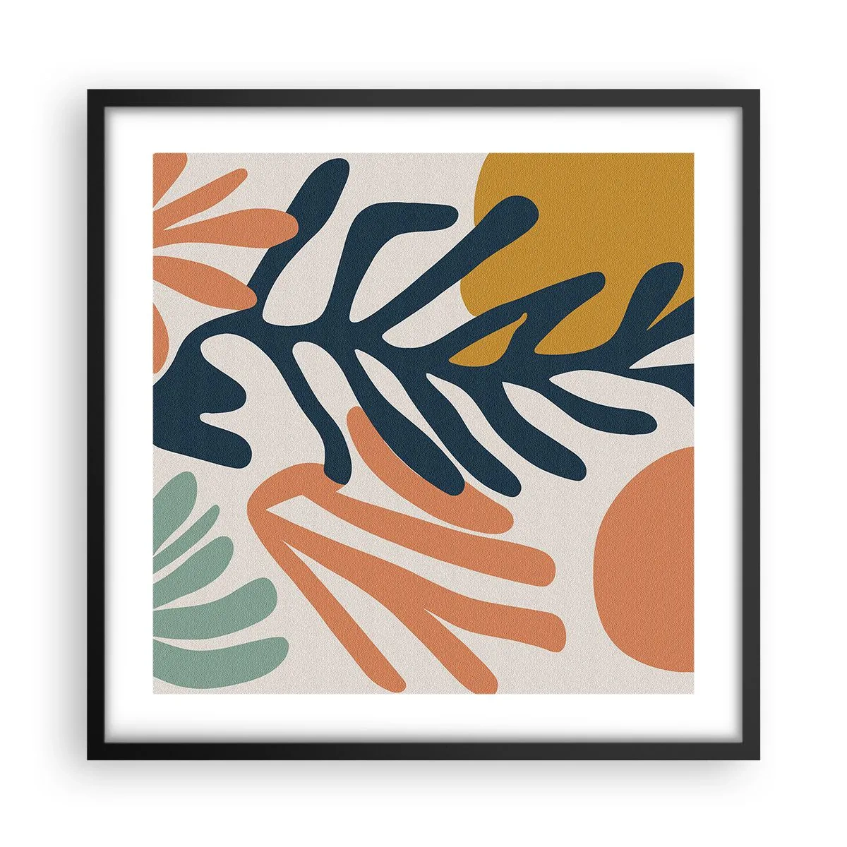 Affiche dans un cadre noir - Poster - Mers de corail - 50x50 cm