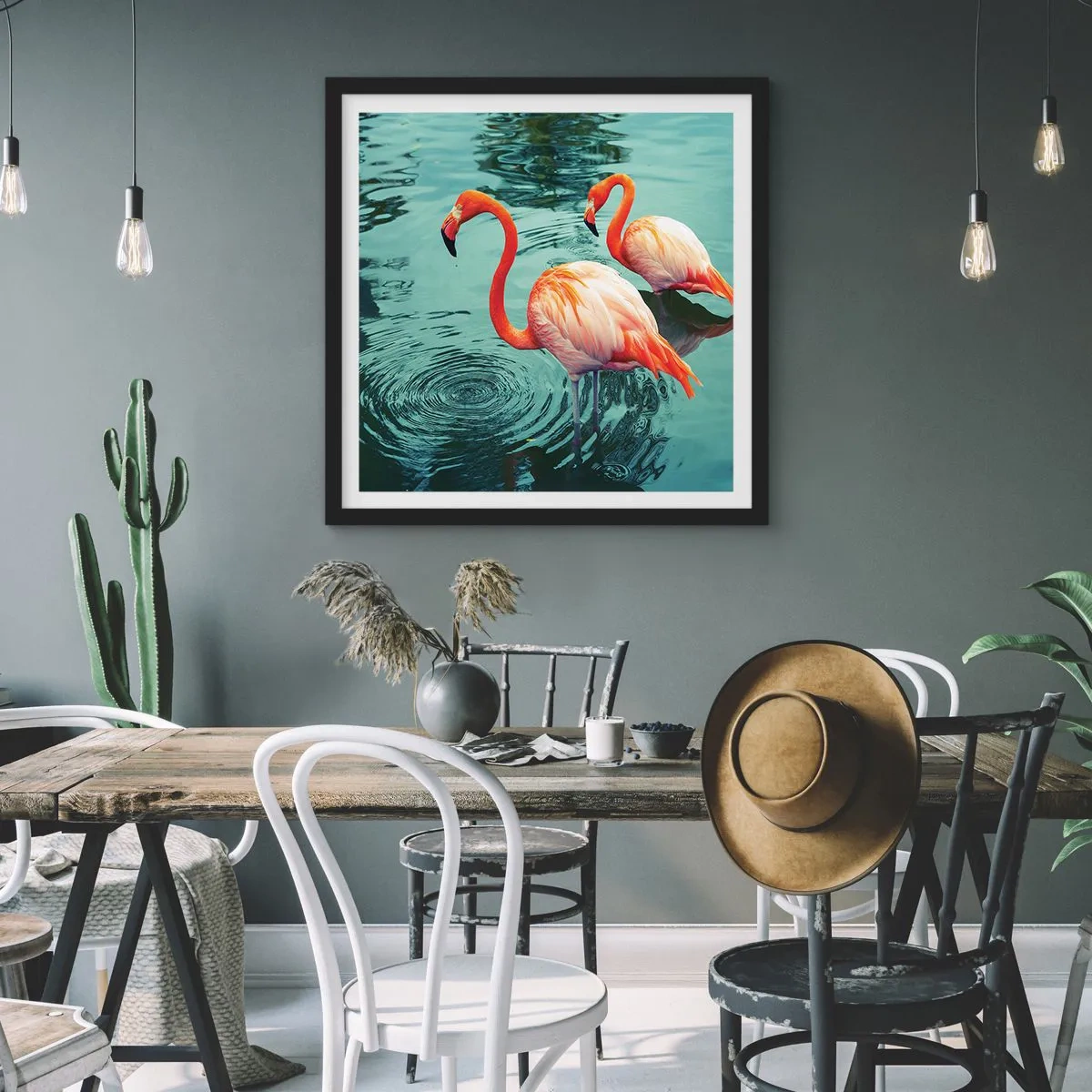 Affiche dans un cadre noir - Poster - Nous sommes à la mode maintenant - 40x40 cm