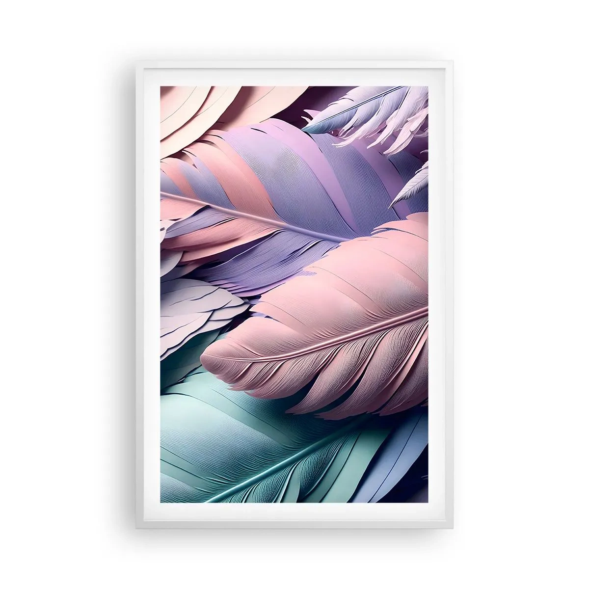 Affiche dans un cadre blanc - Poster - Oiseau chic - 61x91 cm