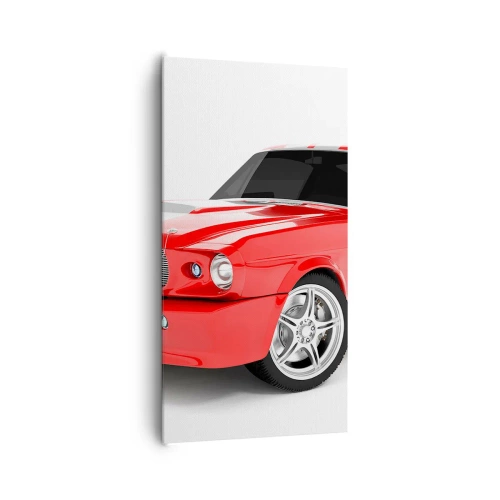 Impression sur toile - Image sur toile - Une Mustang aussi rapide que le vent - 65x120 cm