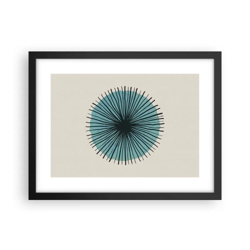 Affiche dans un cadre noir - Poster - Rayonnant dans l'azur - 40x30 cm