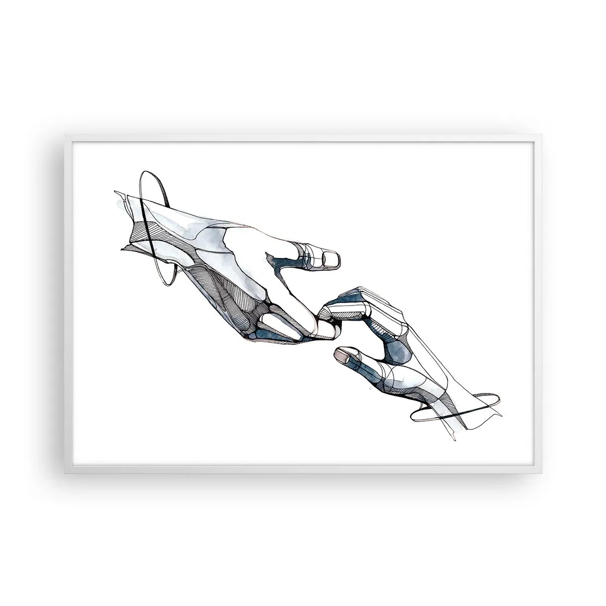 Affiche dans un cadre blanc - Poster - Un bon geste - 100x70 cm