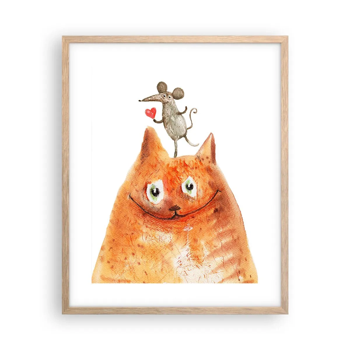 Affiche dans un chêne clair - Poster - Amour paradoxal - 40x50 cm