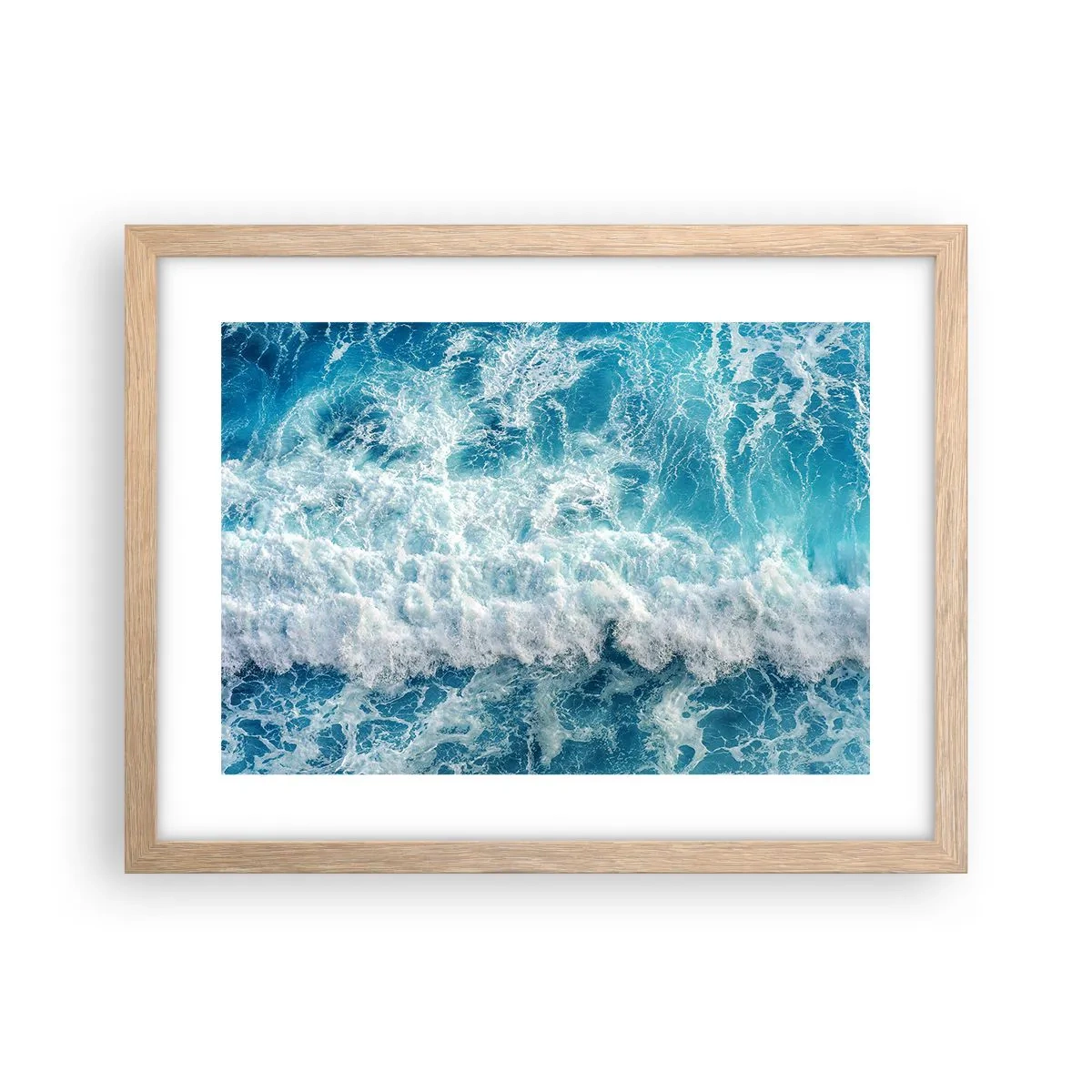 Affiche dans un chêne clair - Poster - Joyeusement et en sautant - 40x30 cm