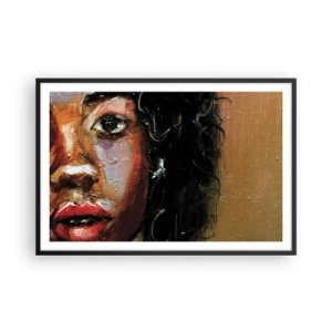 Affiche dans un cadre noir - Poster - Noir et brillant - 91x61 cm