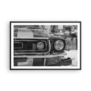 Affiche dans un cadre noir - Poster - Conduire dur - 91x61 cm