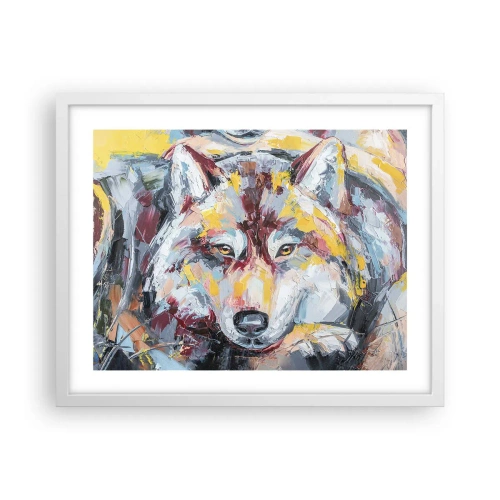 Affiche dans un cadre blanc - Poster - En paix au milieu des siens - 50x40 cm